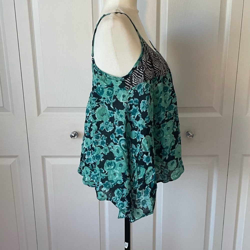Volcom Better Day woven tank top Teal Tie Dye print size M - Picture 2 of 8